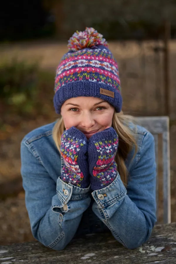 Pachamama Killarney Bobble Merino Beanie Denim