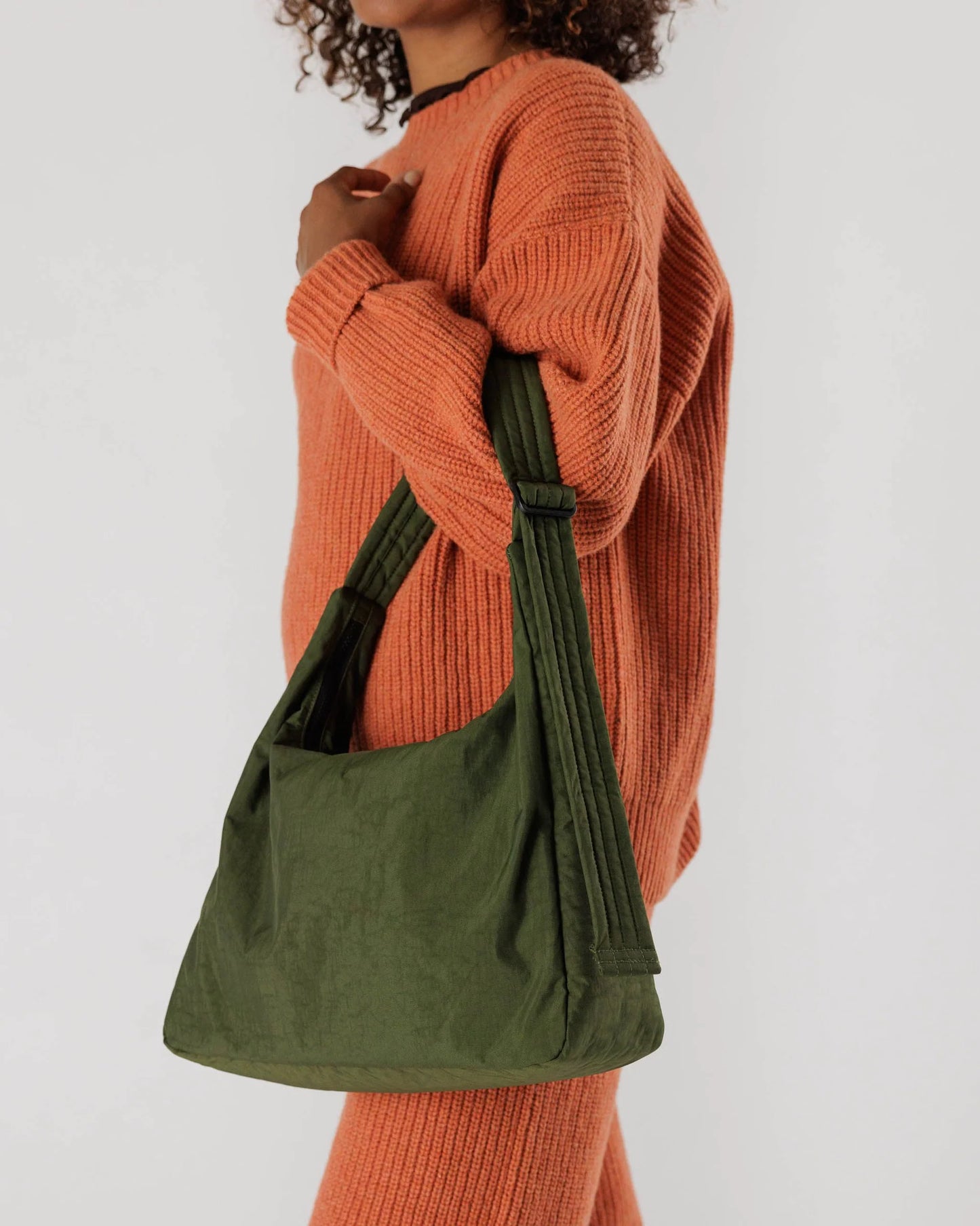 BAGGU Large Nylon Shoulder Bag - Bay Laurel