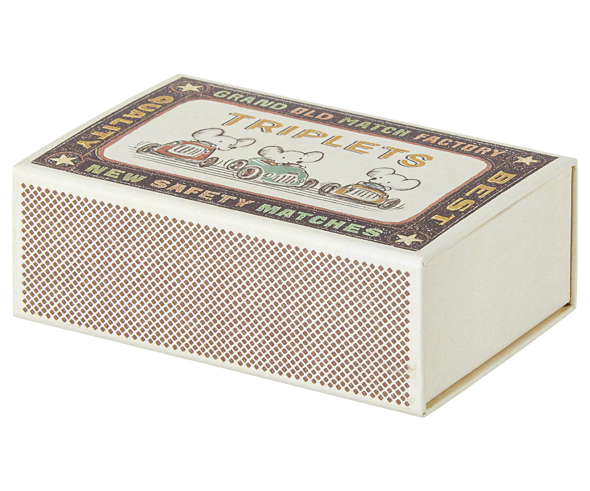 Maileg Triplets Baby Mice in Matchbox