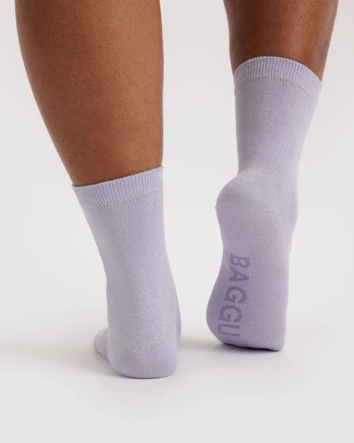 BAGGU Crew Socks - Lilac Metallic