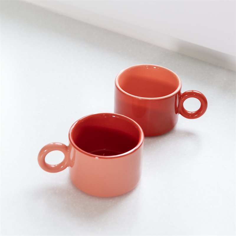 &Klevering Mug Chiquito Red Set of 2
