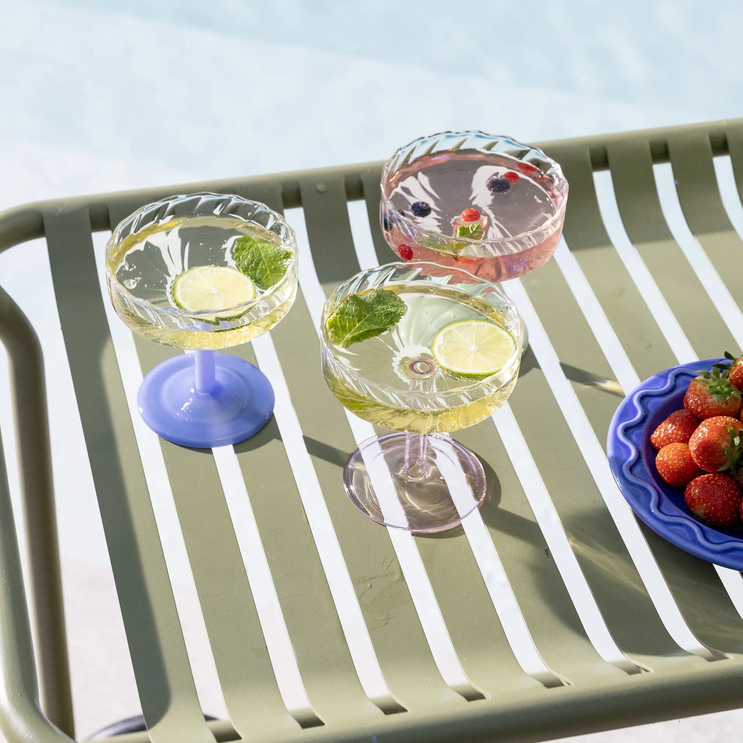 &Klevering Coupe Twirl Pink Glasses Set of 2