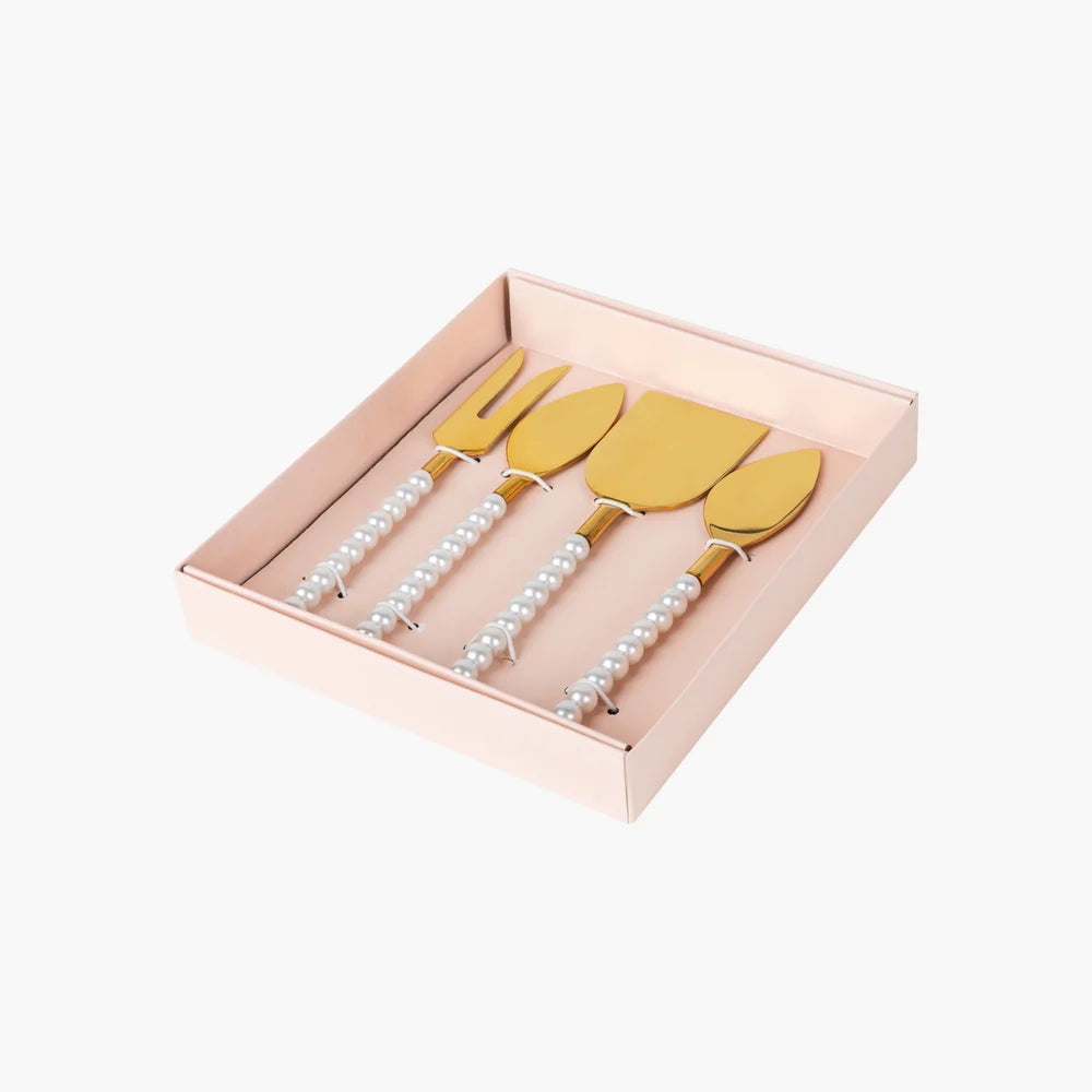 Lepelclub Set of Pearl Cheese Knives