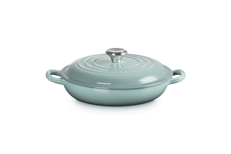 Le Creuset Cast Iron Shallow Casserole 22cm Sea Salt