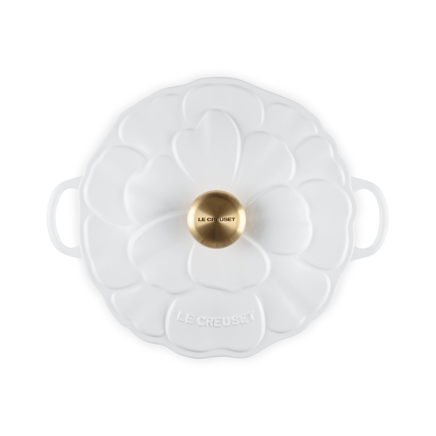 Le Creuset Cast Iron Petal Shallow Casserole 26cm - Cotton White