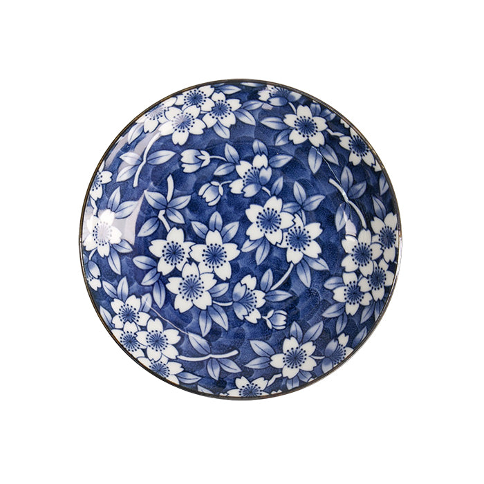 Tokyo Studio Design Round Plate in Blue Sakura