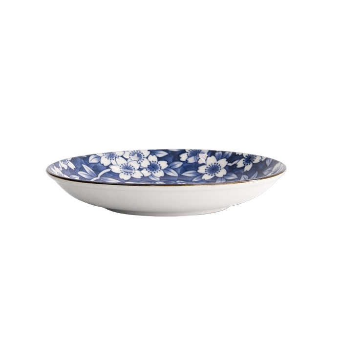 Tokyo Studio Design Round Plate in Blue Sakura