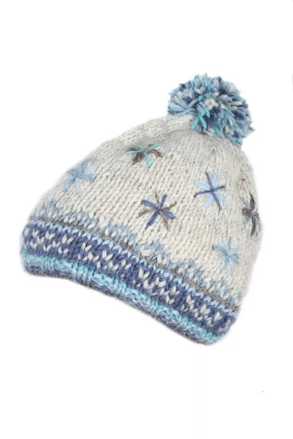 Pachamama Littlehampton Bobble Beanie in Oatmeal