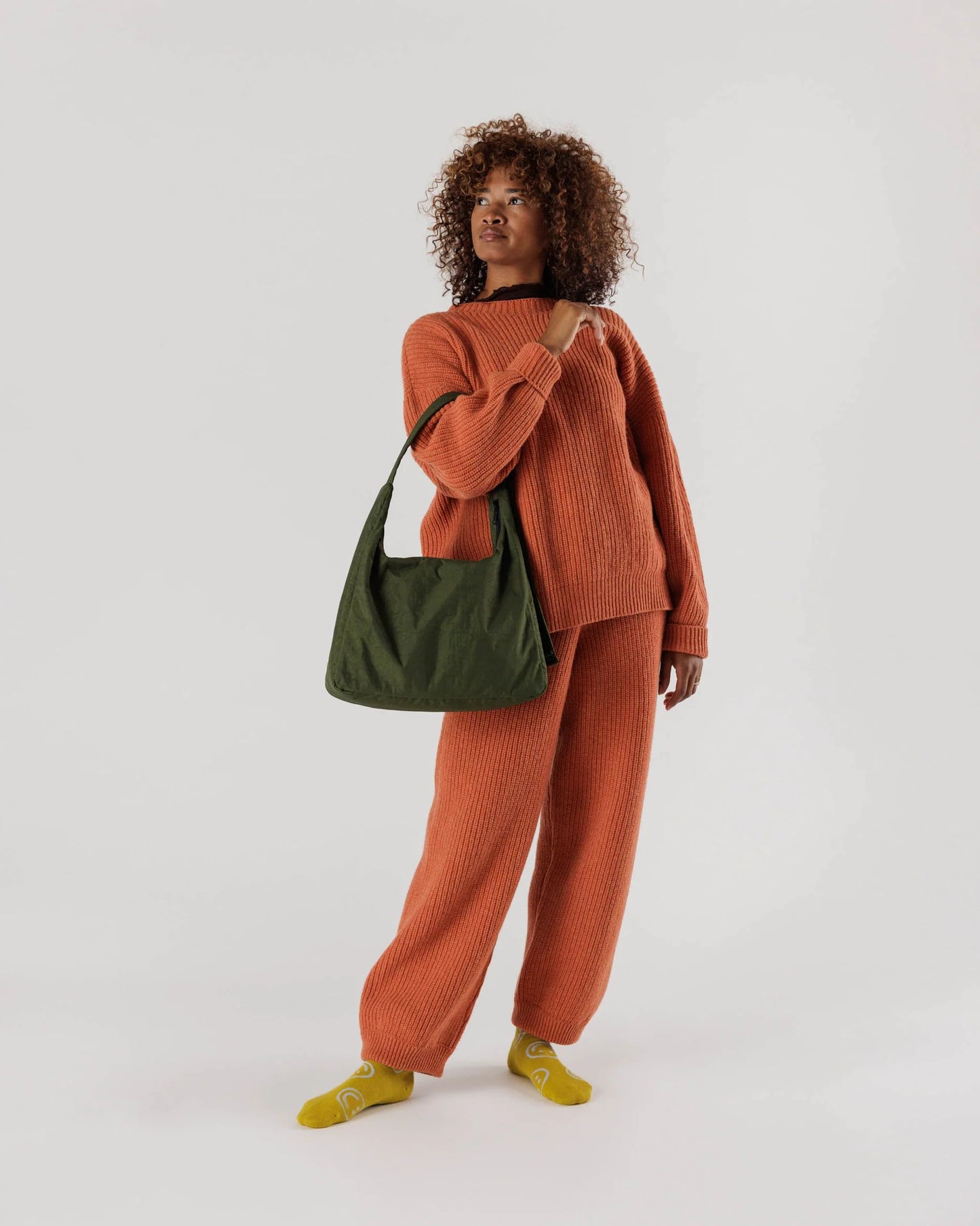 BAGGU Large Nylon Shoulder Bag - Bay Laurel