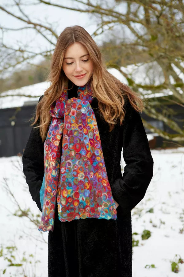 pachamama seville scarf in multicolour pattern