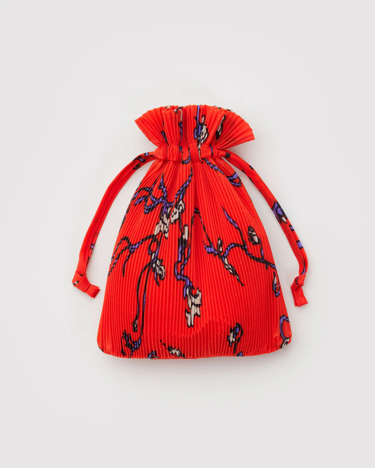 BAGGU Pleated Reusable Bag - Red Snapdragon