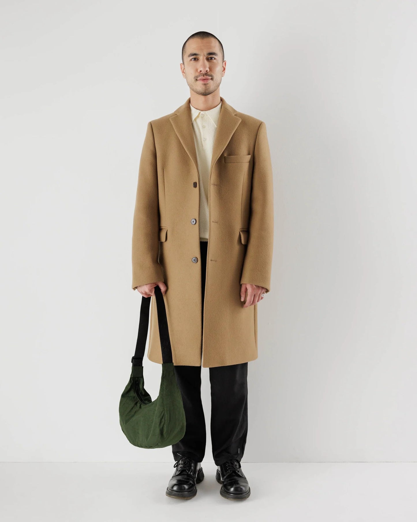 BAGGU Medium Nylon Crescent Bag - Bay Laurel