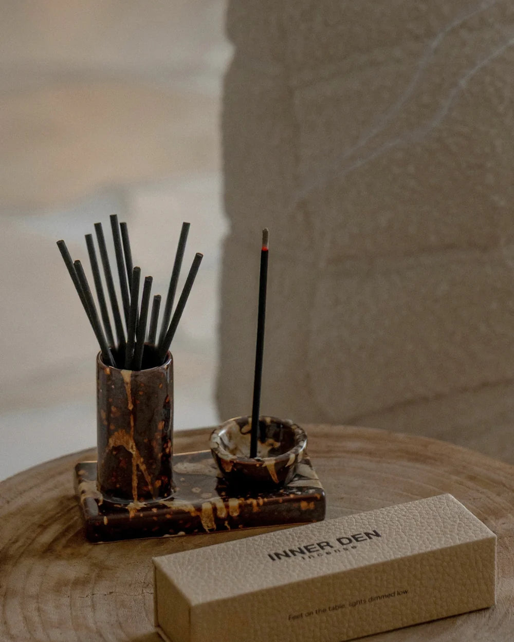 Gentle Habits Ceramic Incense Caddy – Chocolate