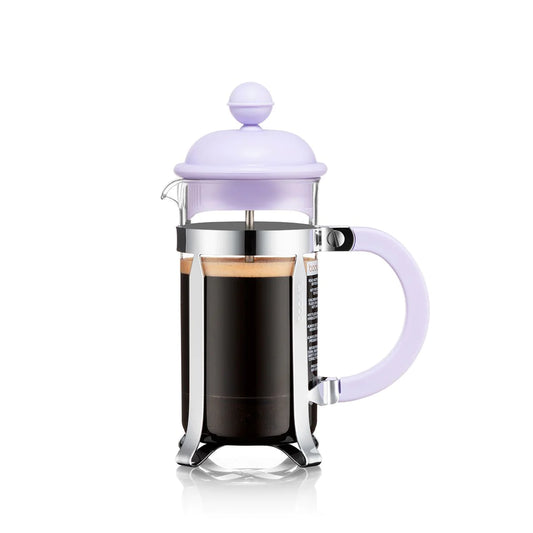 bodum french press coffee maker 3 cup, 0.35l in verbena a pastel lilac colour