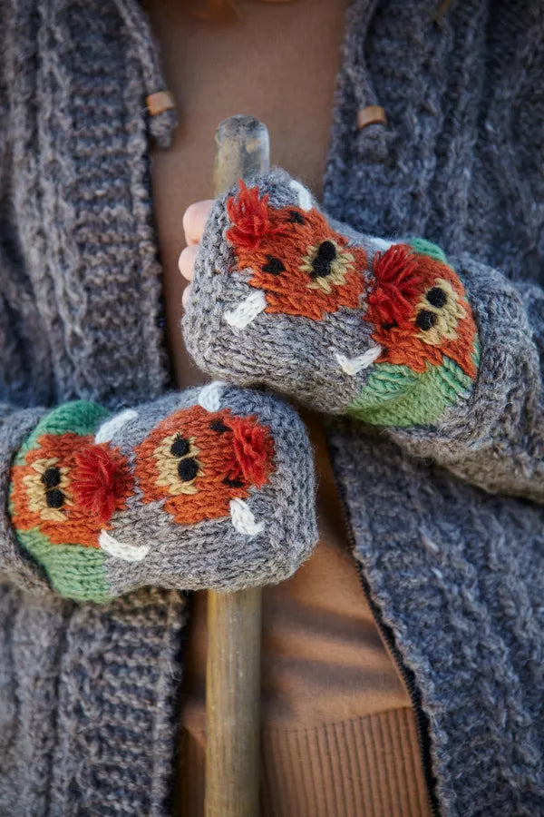 pachamama herd of highland cow handwarmers