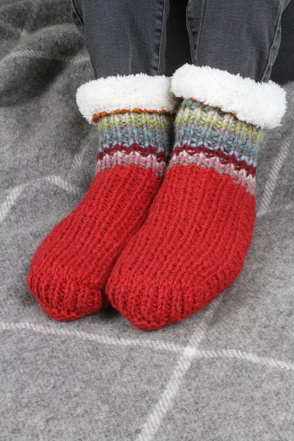 Pachamama Seville Lined Sofa Socks Knitted Sole