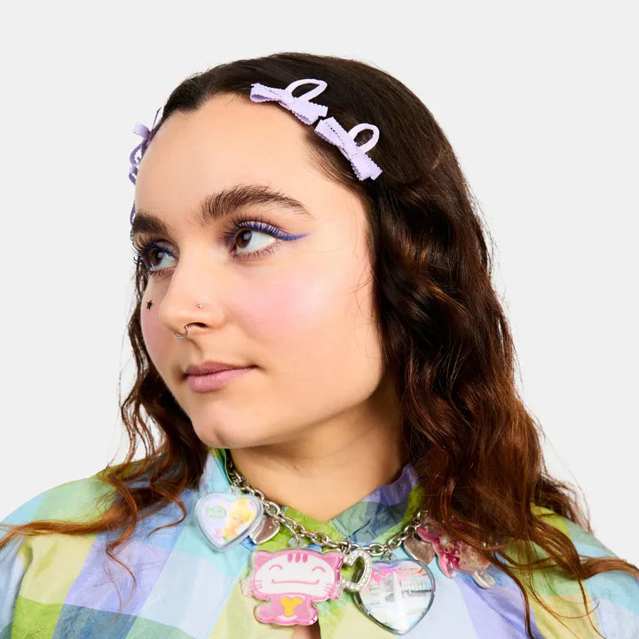 Chunks Bow Snap Clip in Lilac