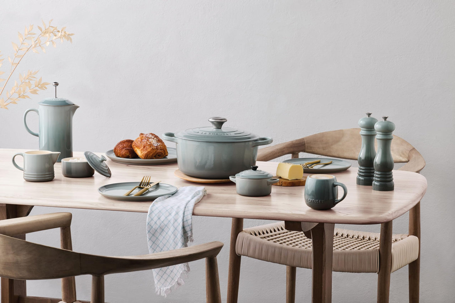 Le Creuset Cast Iron Round Casserole 20cm Sea Salt