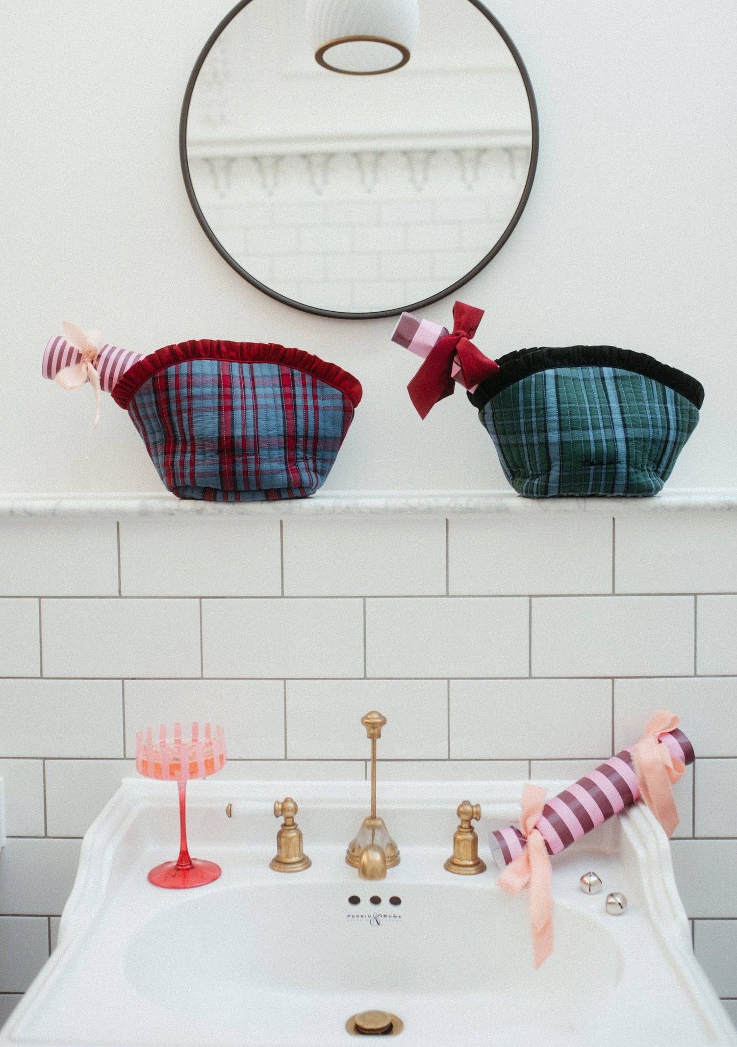 TBCo Cotton Wash Bag - Navy Tartan