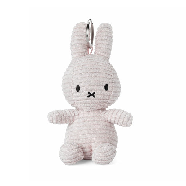 miffy corduroy soft toy keyring 10cm in white