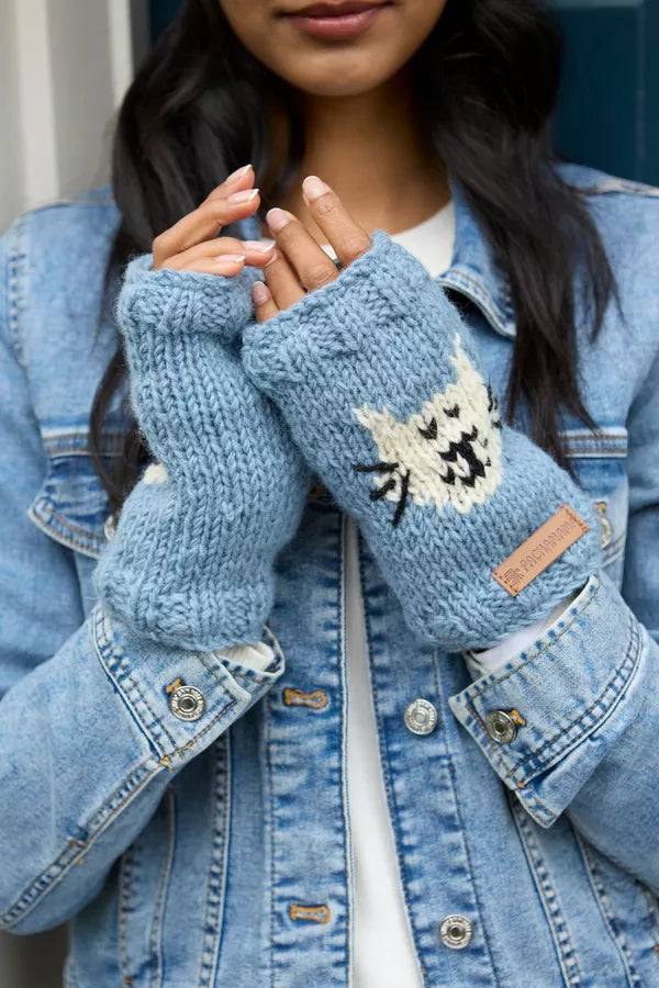 Pachamam Smiley Cat Sky Blue Handwarmer