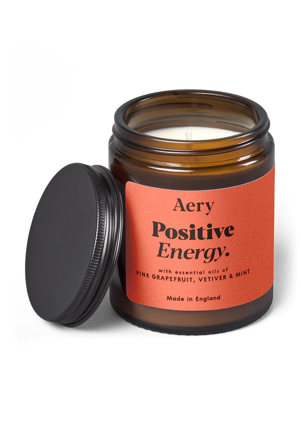 Aery Positive Energy Scented Jar Candle - Pink Grapefruit, Vetiver and Mint