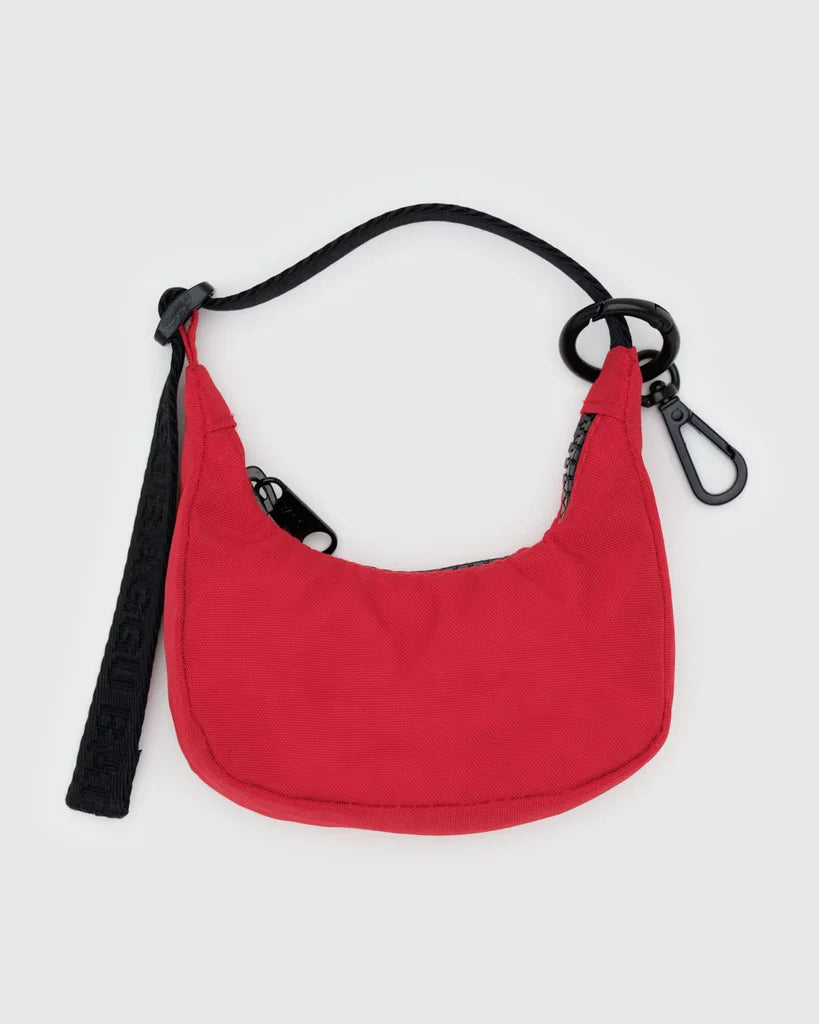 BAGGU Crescent Bag Charm in Candy Apple Red