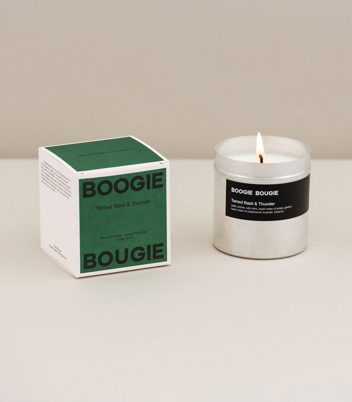 Boogie Bougie Tamed Basil & Thunder Candle