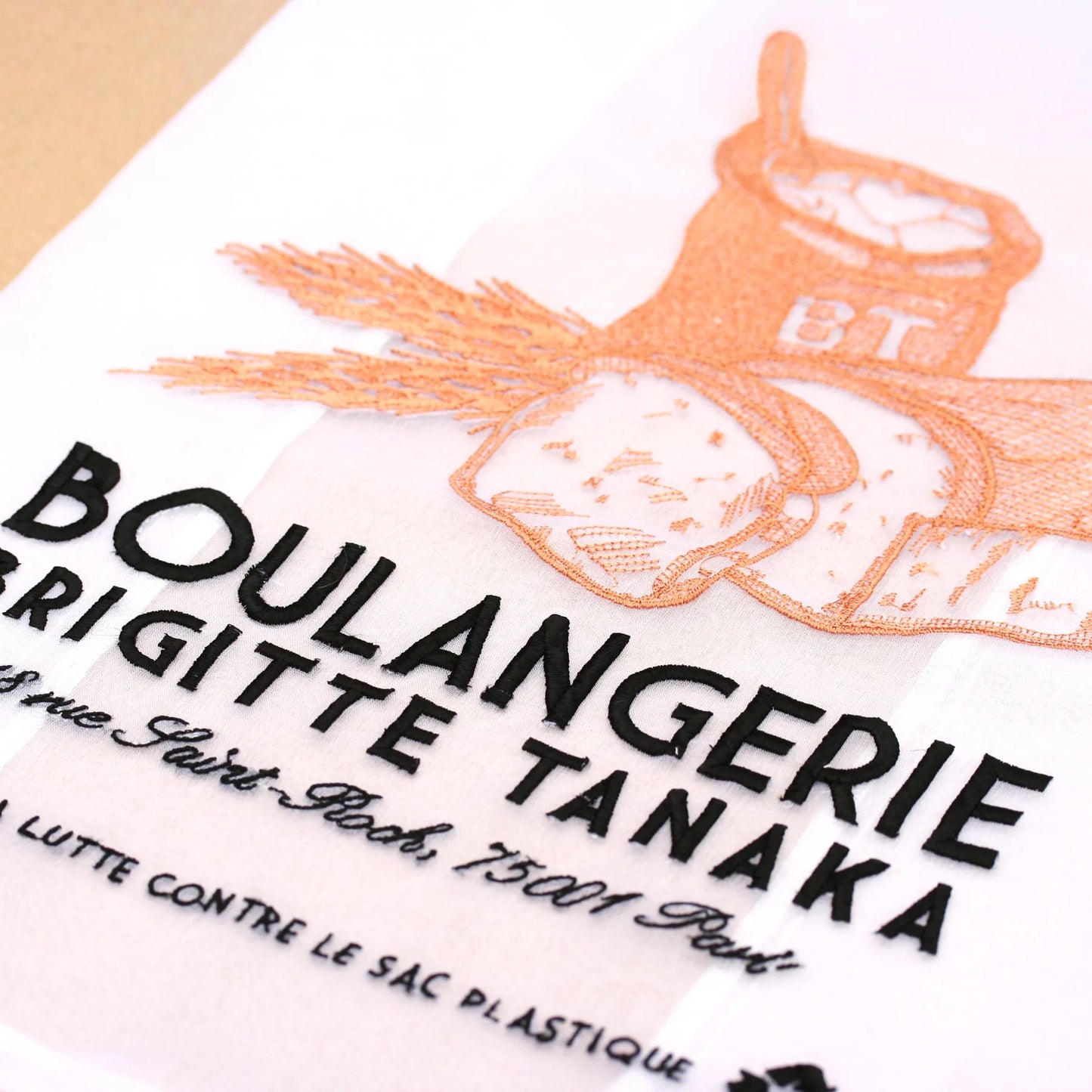 Brigitte Lanaka Bakery Bag in Organza and Embroidery
