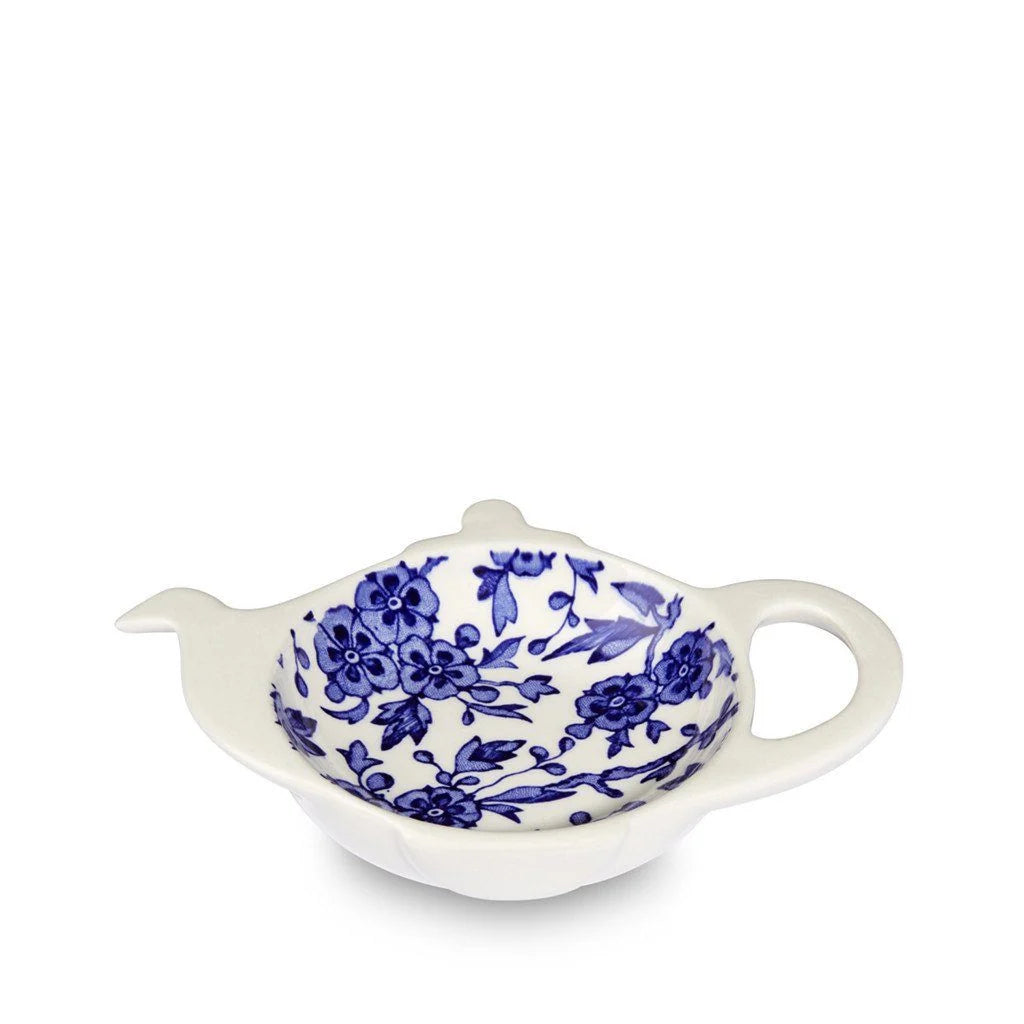 Burleigh Blue Arden Mini Teapot Tray with floral design on a white background