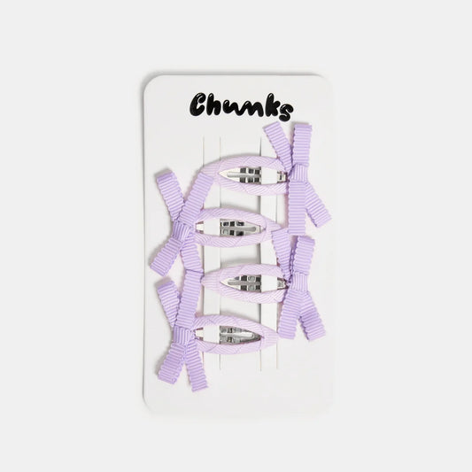 Chunks Bow Snap Clip in Lilac
