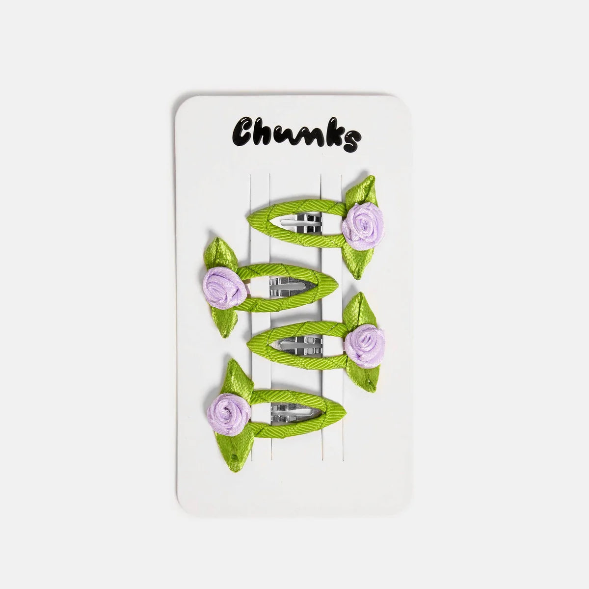Chunks Rosette Snap Clip in Lilac