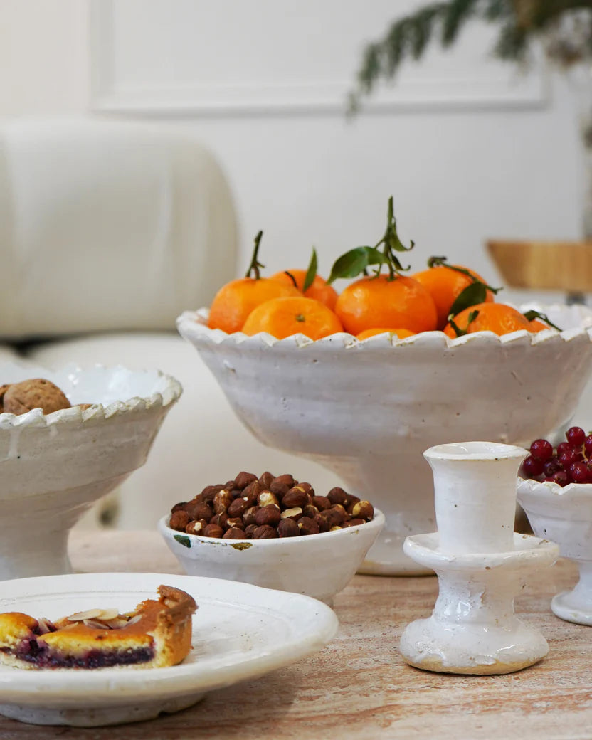 Moroccan White Tamegroute White Glazed Plate