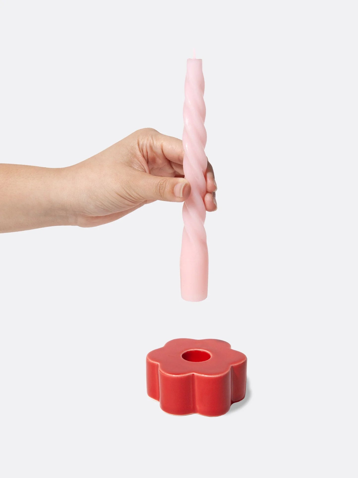 DOIY Daisy Candle Holder in Red