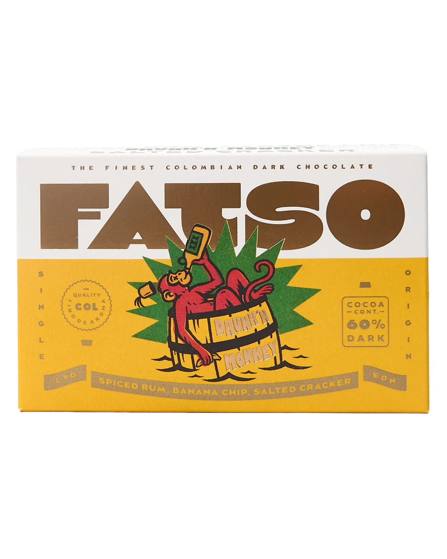 FATSO Drunk'n Monkey Chocolate - Spiced Rum, Banana & Salted Cracker