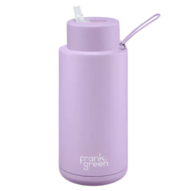 Frank Green Ceramic Reusable Bottle 1L in Lilac Haze colour