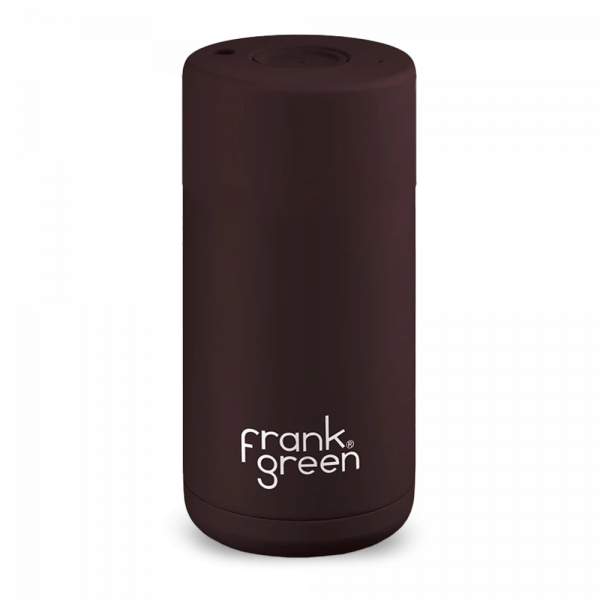 Frank Green Ceramic Reusable Cup 355ml in Chocolate Brown