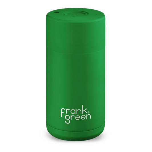 Frank Green Ceramic Reusable Cup 355ml in vibrant Evergreen colour