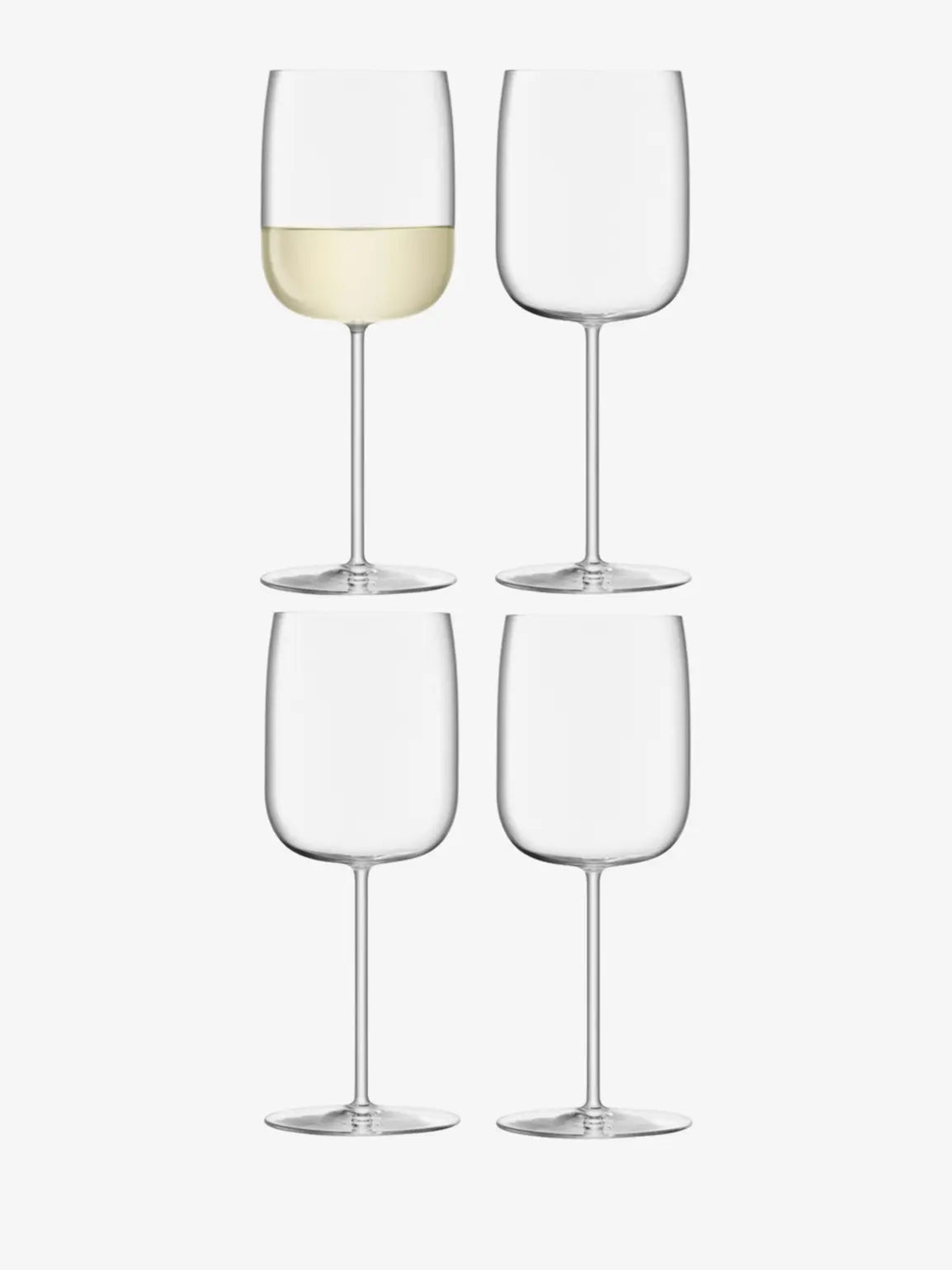 LSA Borough Wine Glass 380ml Set of 4 - Clear