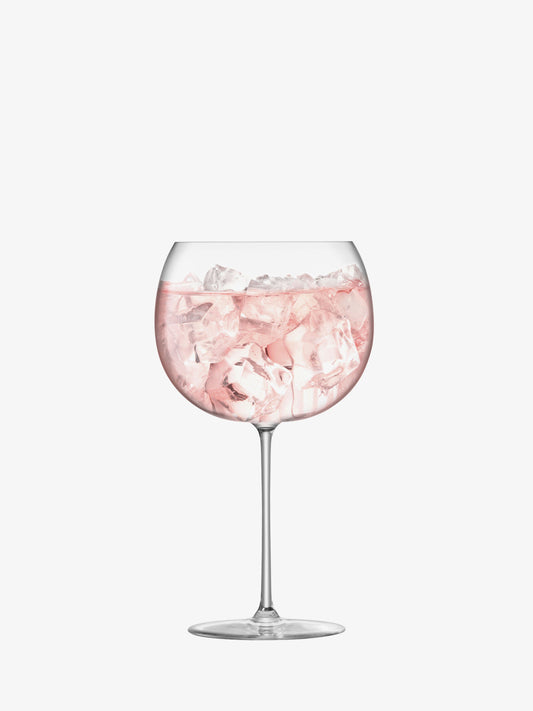 LSA Borough balloon glass 680ml ser of 4 in clear glass