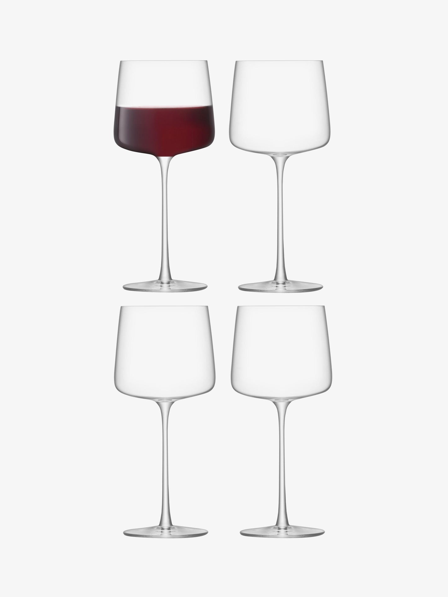LSA Metropolitan Wine Glass 400ml Set of 4 - Clear