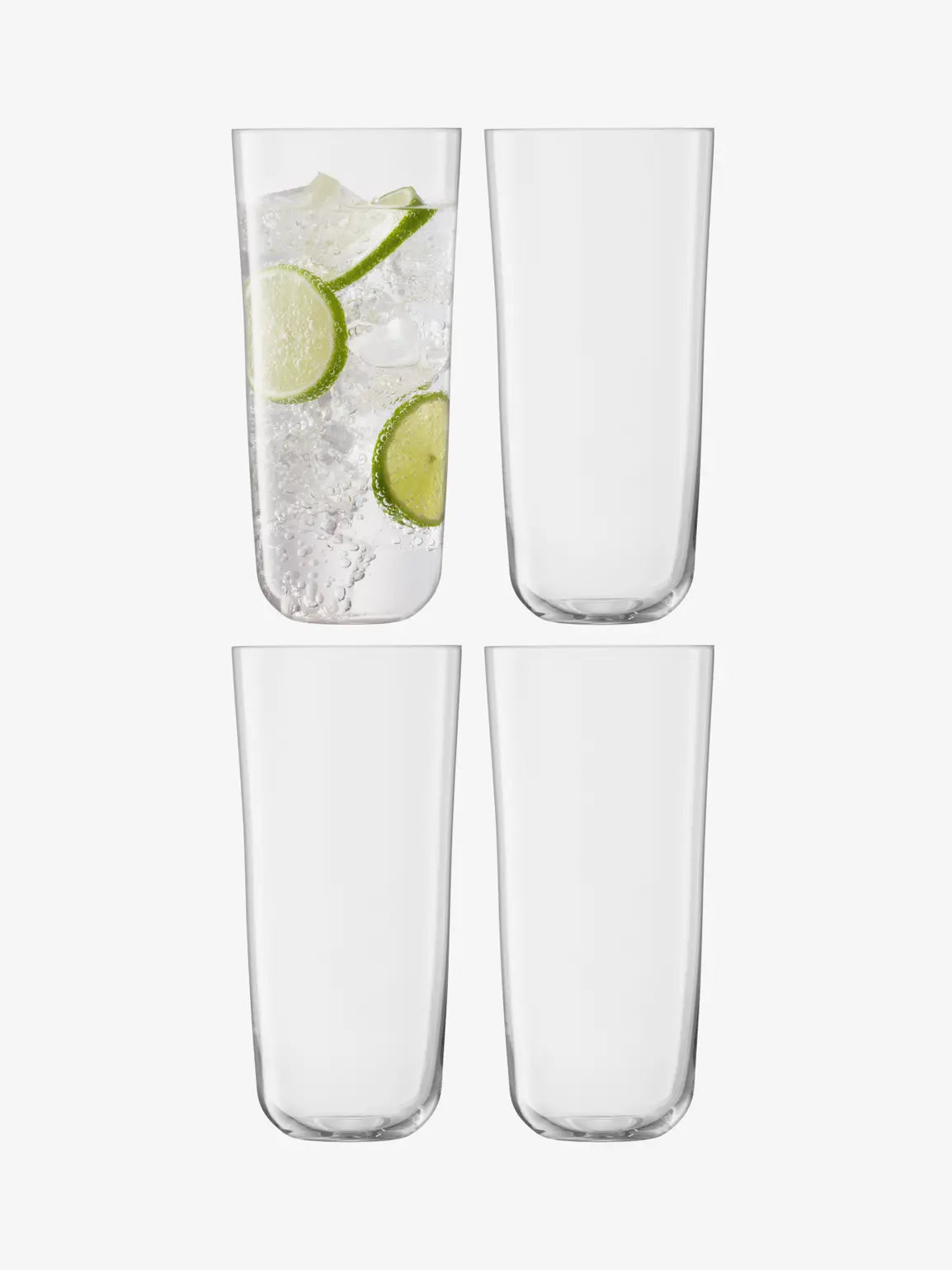 LSA Arc Highball 550ml Set of 4 - Clear