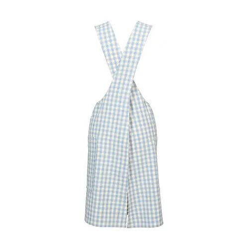Walton & Co Gingham Blue Crossback Apron