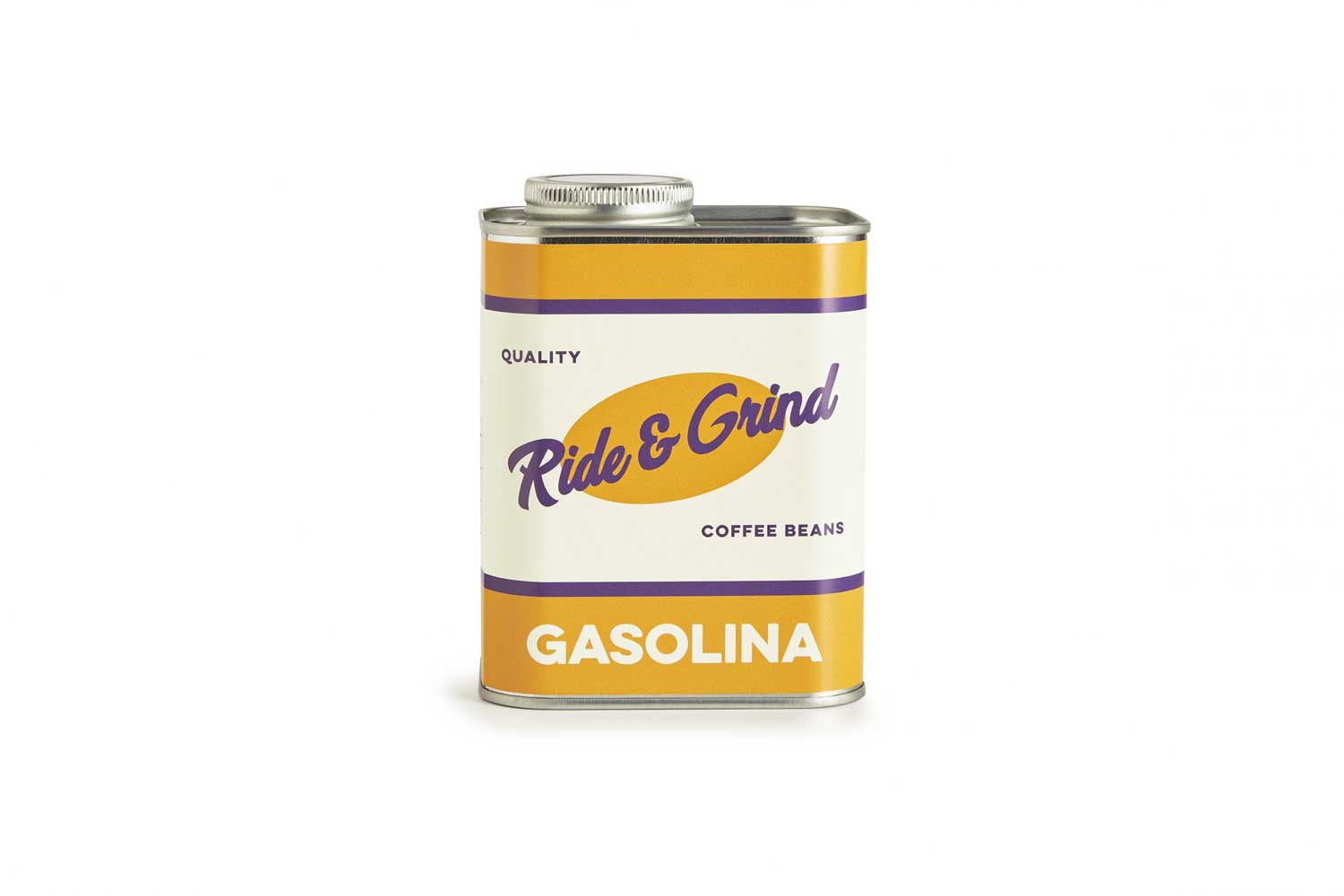 Ride & Grind Gasolina Colombia Coffee Beans Tin in multicolour vintage inspired tin