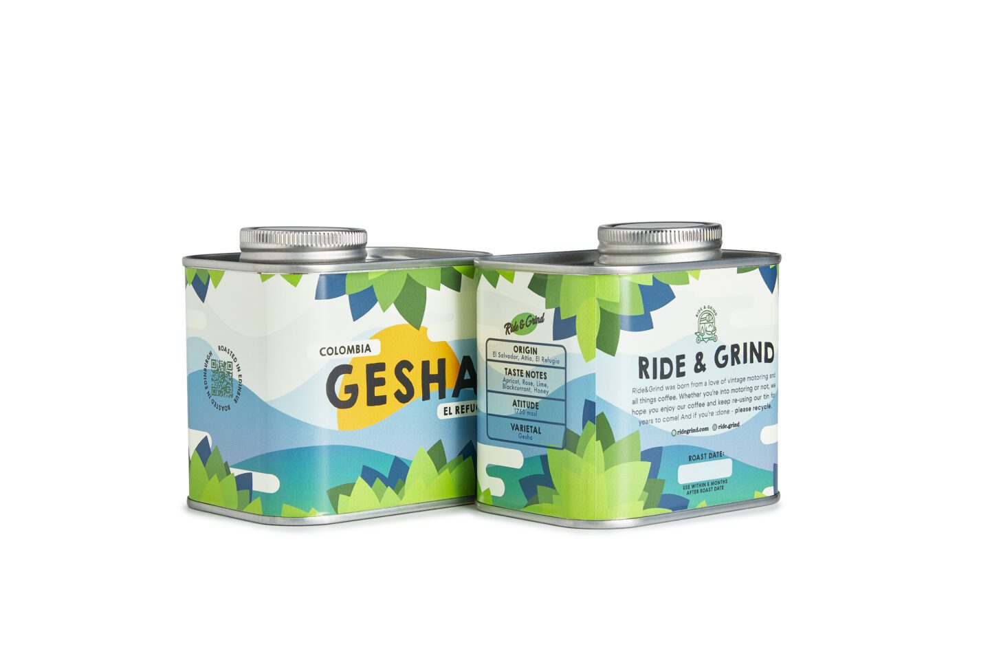 Ride & Grind Gesha Coffee Beans Tin