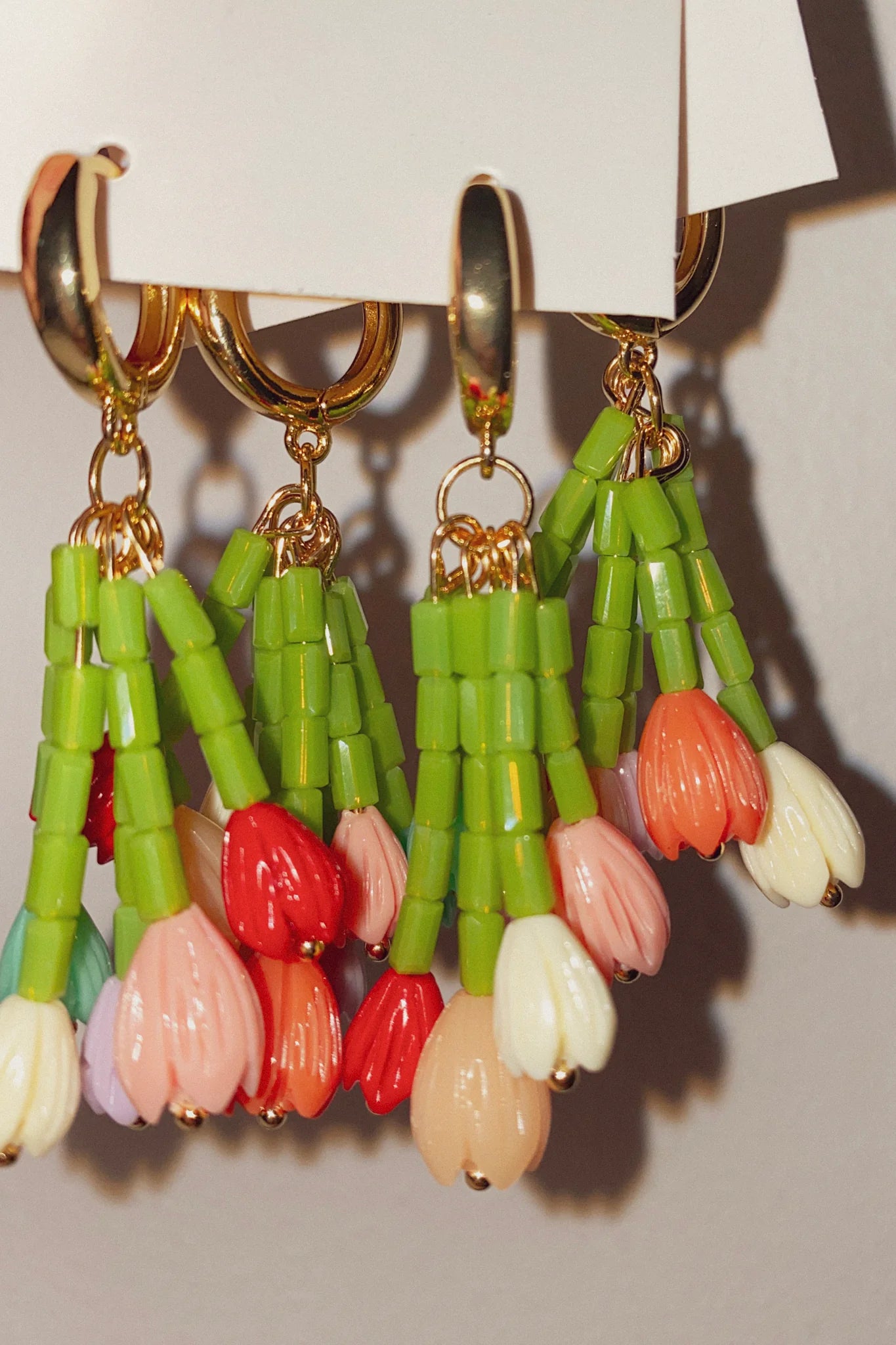 Blóma! Tulip Bouquet Mini Hoop Earrings