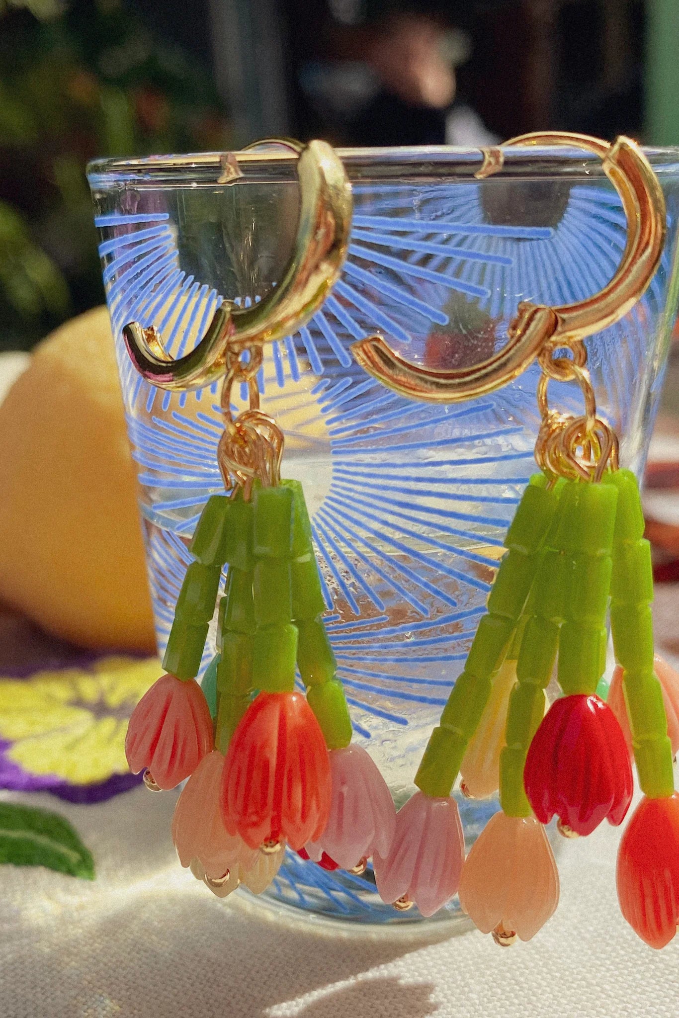 Blóma! Tulip Bouquet Mini Hoop Earrings