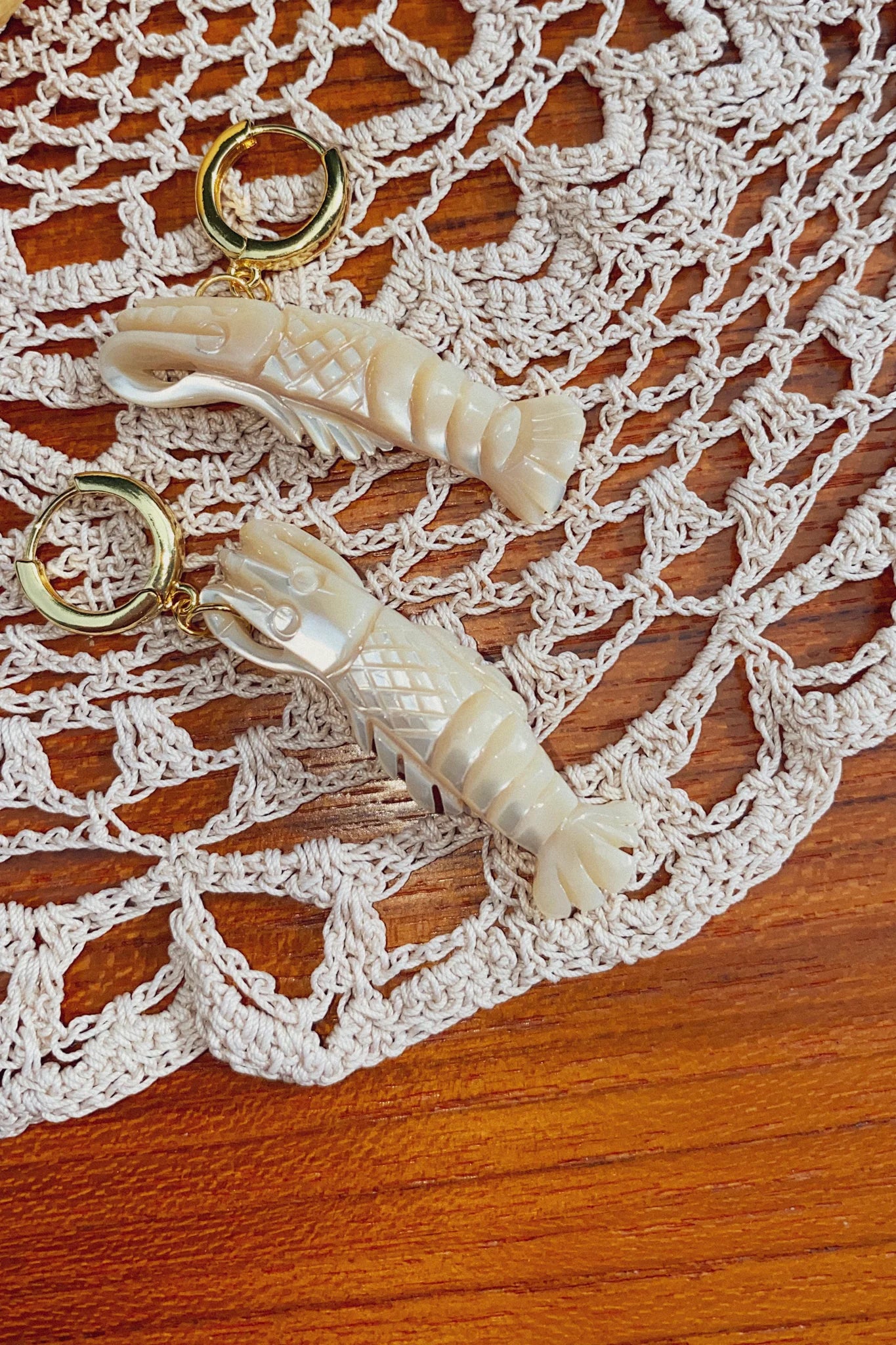 Blóma! Prawn Hoop Earrings