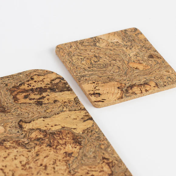 Liga Natural Square Cork Coasters Set of 4