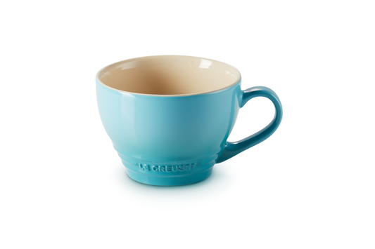Le creuset stoneware grand mug in 400ml caribbean teal colour 